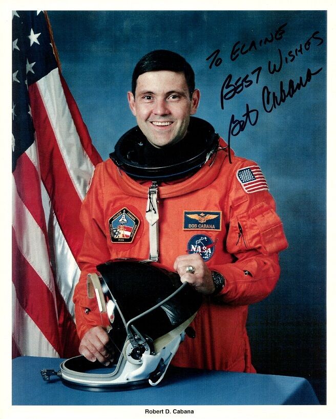 Shuttle Astronaut ROBERT D. CABANA Signed Photo Poster painting