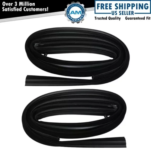 Dronehint Front Door Glass Run Channel Weatherstrip Seals Pair for Chevy GMC Pickup Truck (For: GMC) Parts