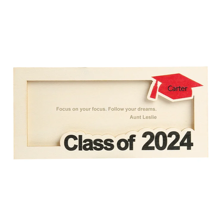 Class of 2024 Personalized Rectangle Graduation Cash Clip Custom Name & Text Creative Gifts