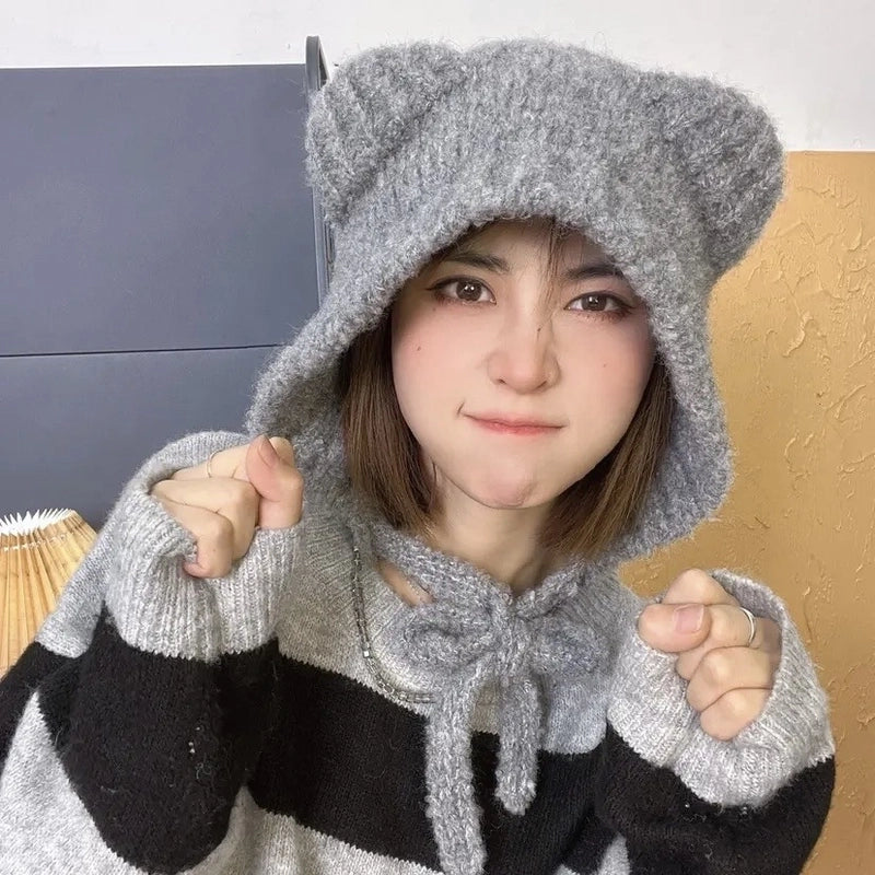 Women’s Vacation Solid Color Eaveless Wool Cap