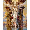 Roses and angels kit complet de peinture en diamant &agrave; perceuse carr&eacute;e 5D DIY pour adultes 40*50 cm
