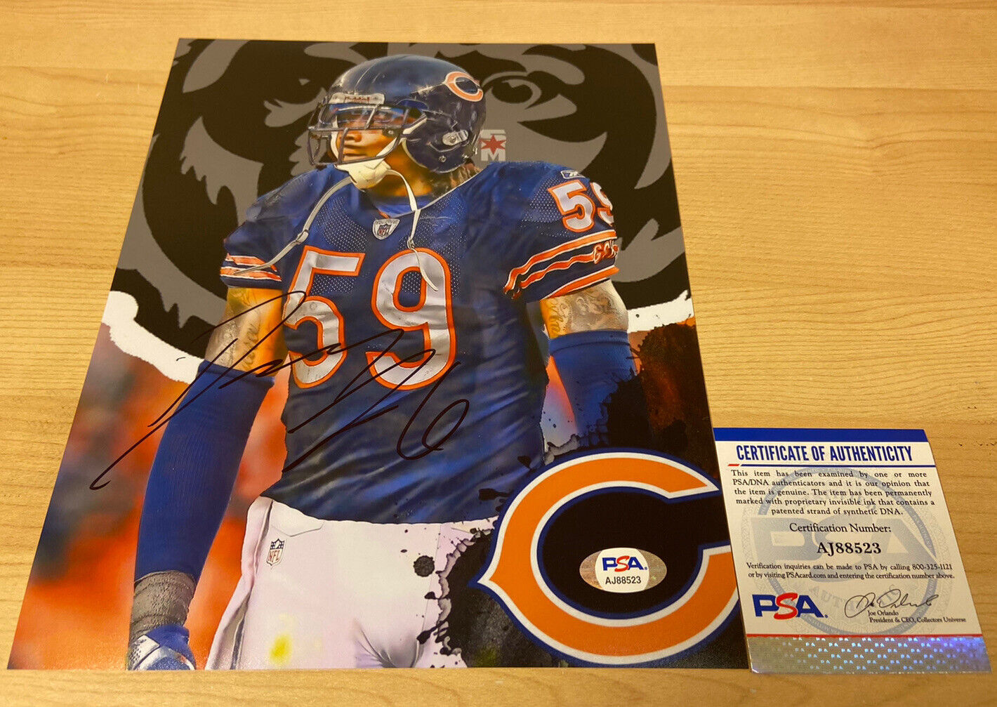 Danny Trevathan Chicago Bears Autographed Signed 8X10 Photo Poster painting PSA/DNA COA