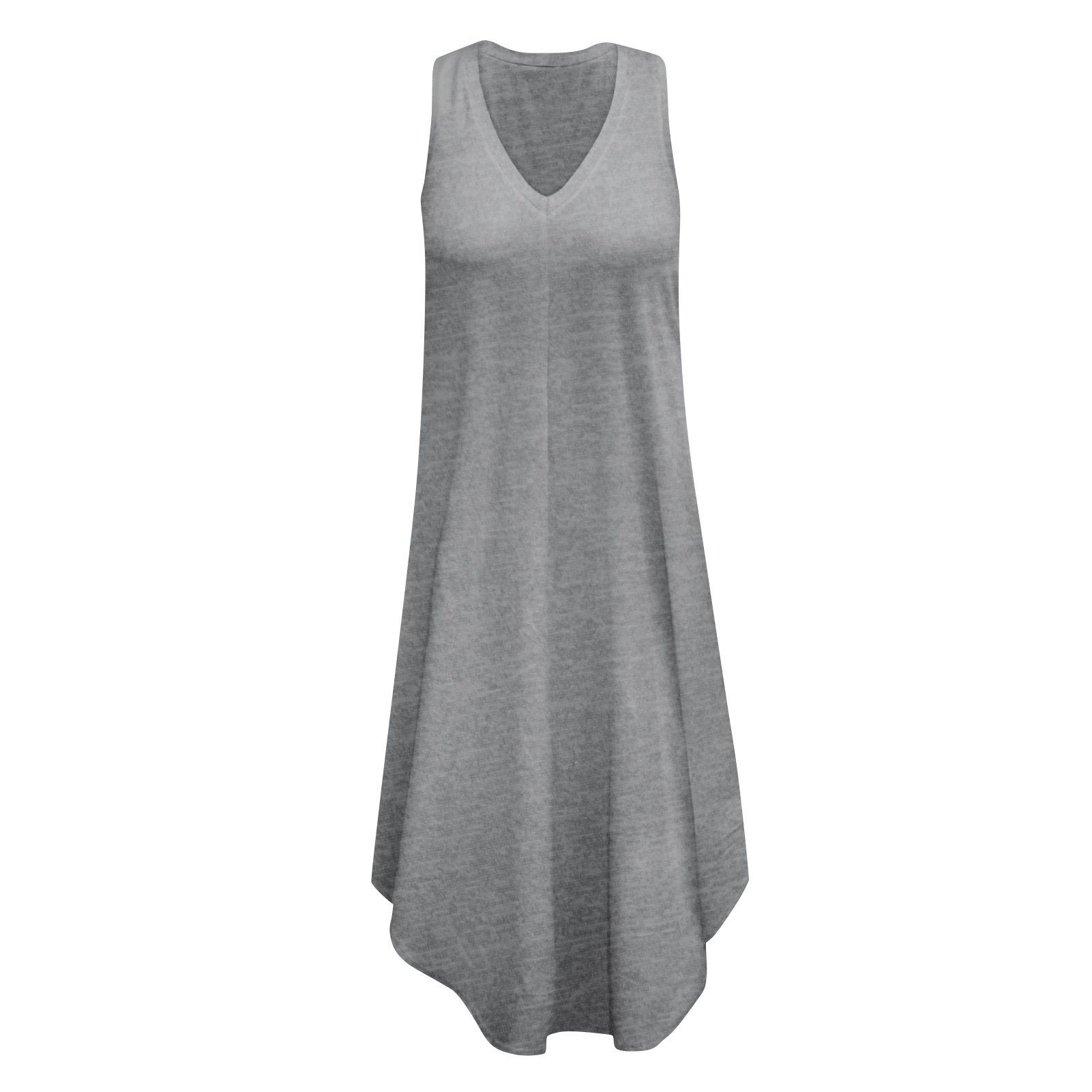 Irregular Casual V-Neck Sleeveless Comfortable Midi Dress