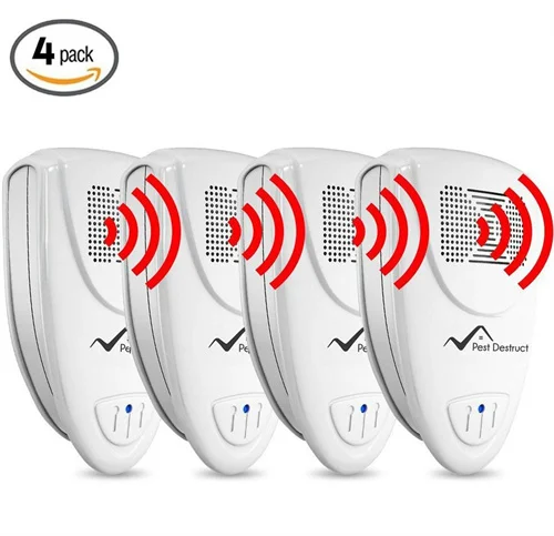 Ultrasonic Bed Bug Repeller - PACK of 4 - 100% SAFE for Children and Pets - Quickly Eliminate Pests