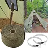 Anti-Scald Camping Tent Stove Chimney Fireproof Ribbon with Adjustable Clamps