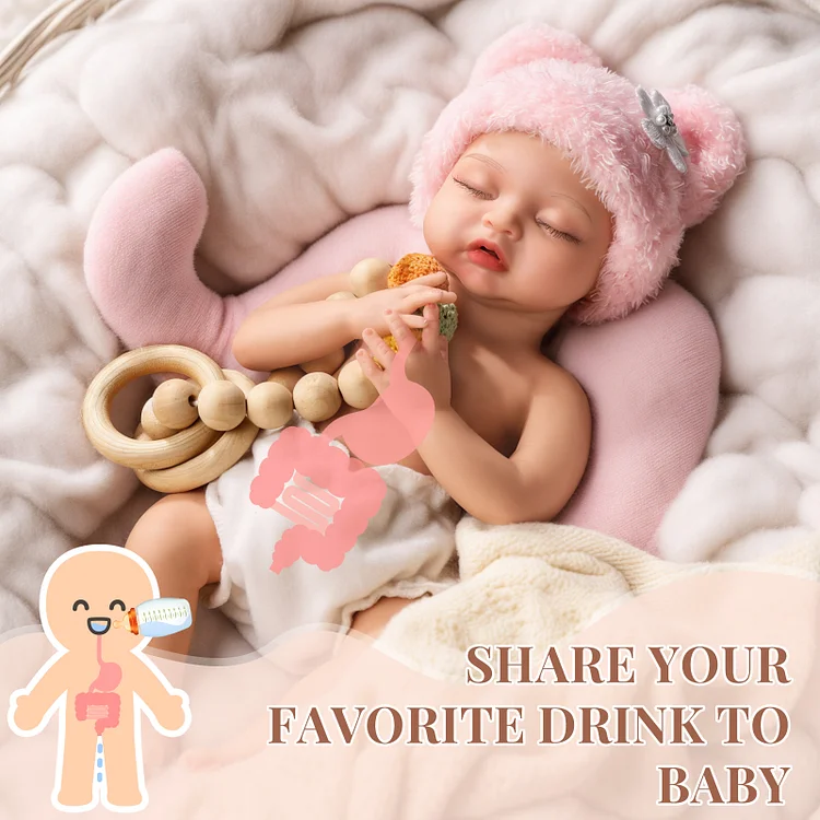 Babeside Nancy 16" Realistic Silicone Sleeping Baby Little Infant Girl Retaining Pacifier