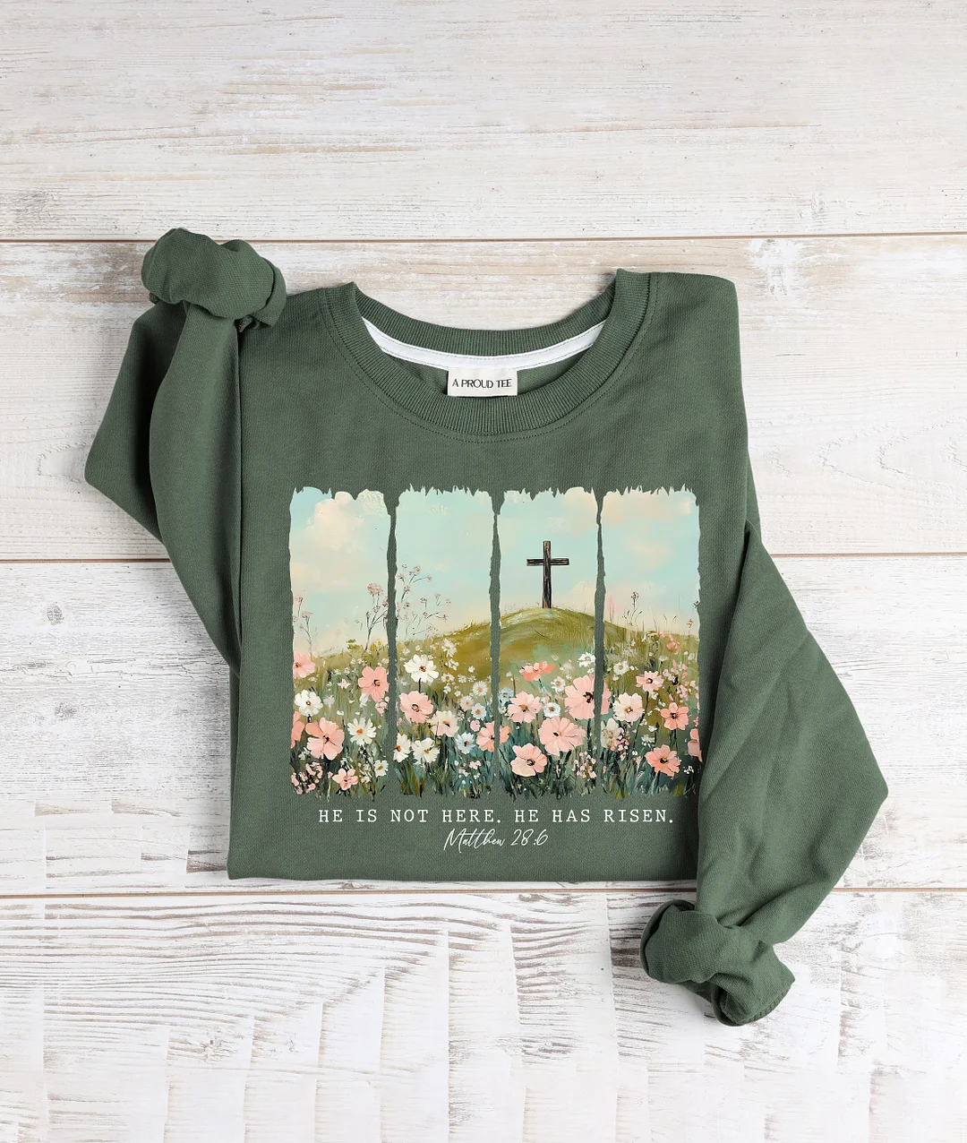 Easter He Has Risen Sweatshirt