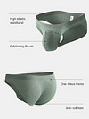 Men's Low Rise Sexy Threaded U-Shaped Breathable Briefs