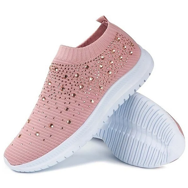 Women's Sneakers Slip-Ons Plus Size Slip-on Flat Heel Round Toe Tissage Volant Loafer
