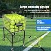 [US Local Warehouse] Foldable Tennis Cart Holds 350 Balls Sports Ball Hopper for Teaching & Court Use