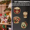 6PCS Drinks DIY Pearl Diamond Painting Christmas Fridge Magnets, Sparkling Rhinestone Refrigerator Magnet Craft Kit for Home Decor & Gifts