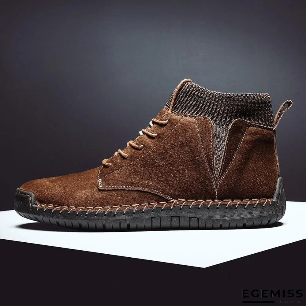 Men Casual Shoes High Top Boots Shoes Fashion Outdoor Army Travel Botas Hombre Sock Man Brithsh Sneaker | EGEMISS