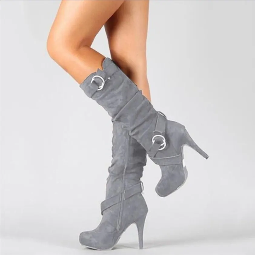 Breakj Breakj Autumn And Winter Women's Boots Long-Sleeve Women's Boots Wish High-Heeling Elastic Boots Direct Sales