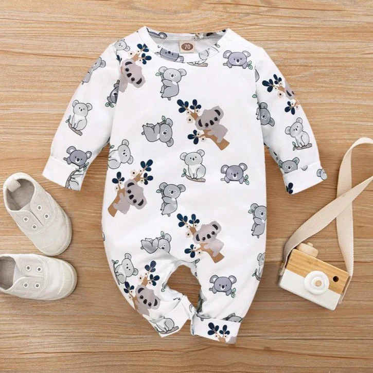 Cute Koala Printed Baby Jumpsuit
