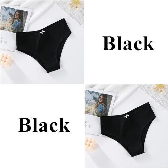 M-XL Cotton Panties Female Underpants Sexy Panties for Women Briefs Underwear Intimate Plus Size Pantys Lingerie 4 Solid Color