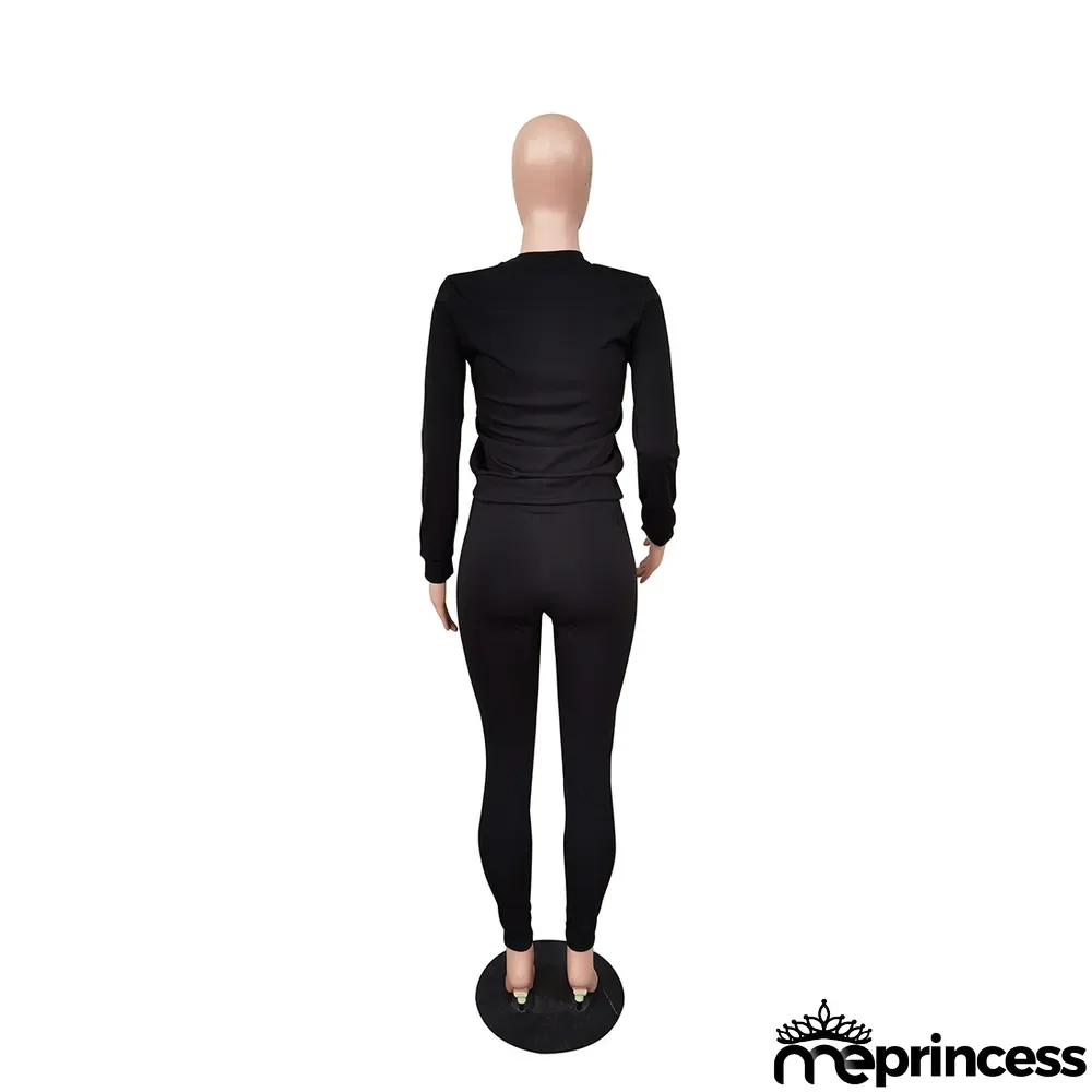 Women's Fall Winter Fashion Casual Sport Pocket Two-Piece Pants Set