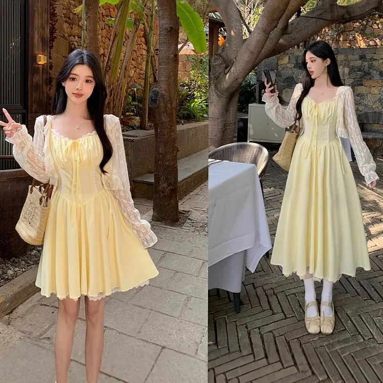 Women's Spring Summer Chiffon A - Line Dress