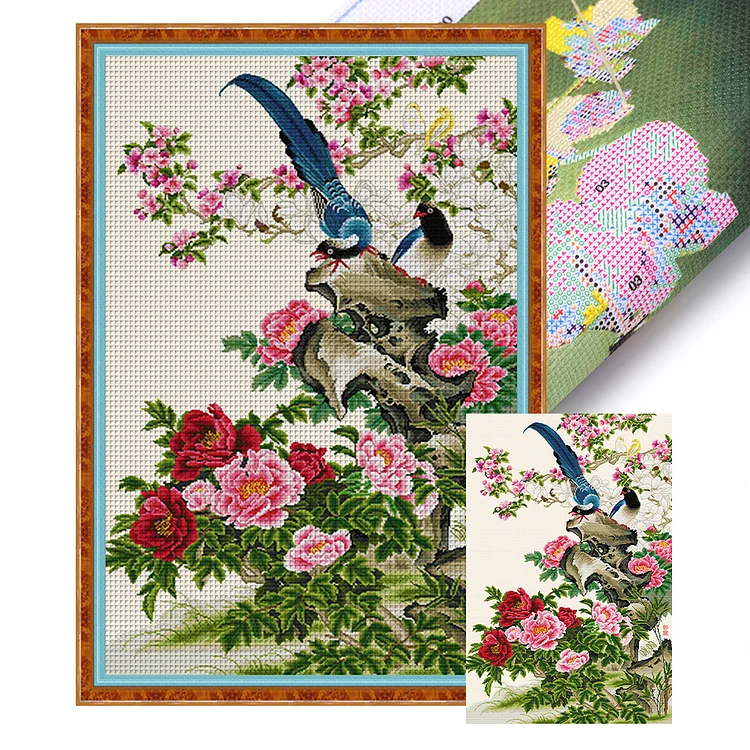 Spring-Spring In The Garden (75*112cm) 11CT Stamped Cross Stitch gbfke