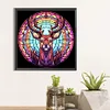 >SALE<5D DIY Full Round Drill Diamond Painting Stained Glass Deer Kit Decor 30x30cm