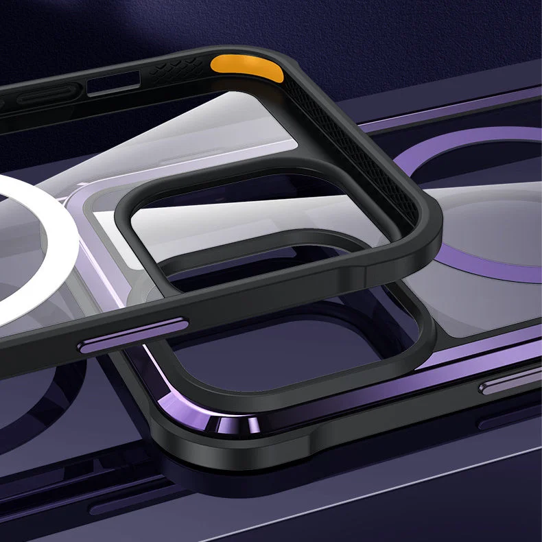 Suitable For iPhone 13/14 Series Stainless Steel Metal Frame Magnetic Phone Case