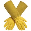 1 Pair Long Thorn Proof Rose Pruning Gloves Leather Garden Gloves for Women Men