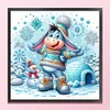 Winter Eeyore-11CT Stamped Cross Stitch 40*40cm/15.75*15.75in