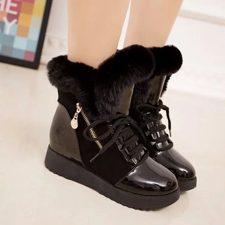 2021 short tube cotton boots women's winter new sweet thick-soled warm color matching snow boots casual simple Martin boots tide