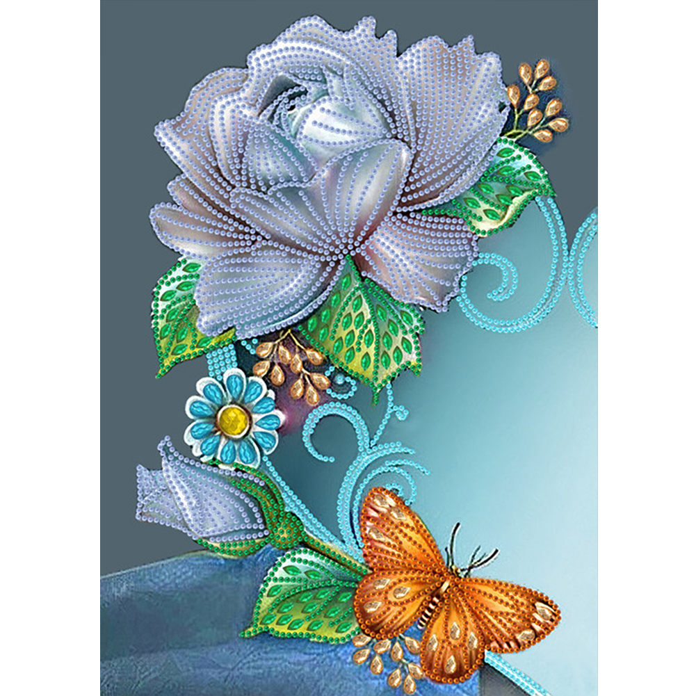 

Flowers Butterfly - Special Shaped Diamond Painting - 30*40CM, 501 Original