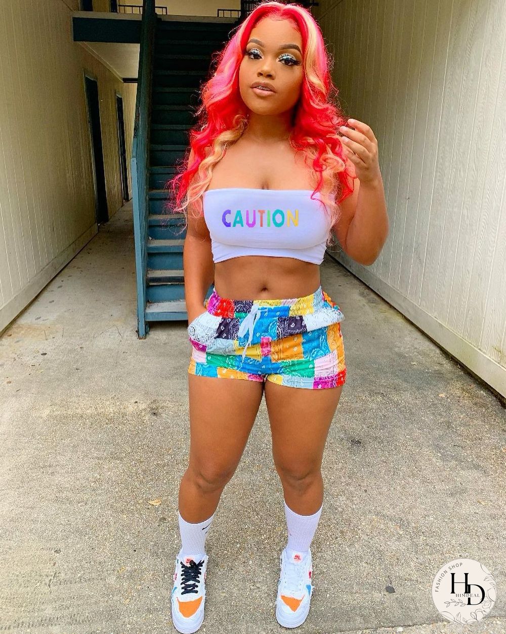 Graphic Bandana 2 Piece Tracksuit Set Women Printed Casual Sport Cute Sexy Club Outfits For Women Matching Sets Top Sets