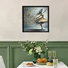 Blue Butterfly Ballerina Special Shaped 5D DIY Partial Drill Diamond Painting Kits 30x30cm Diamond Art Kit for Adults Home Decor