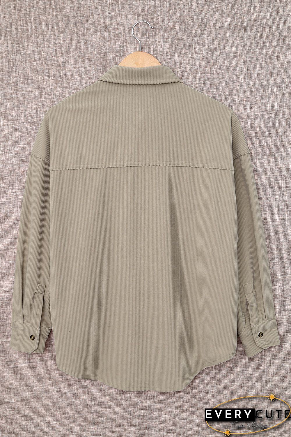 Khaki Corduroy Button Pocket Shirt