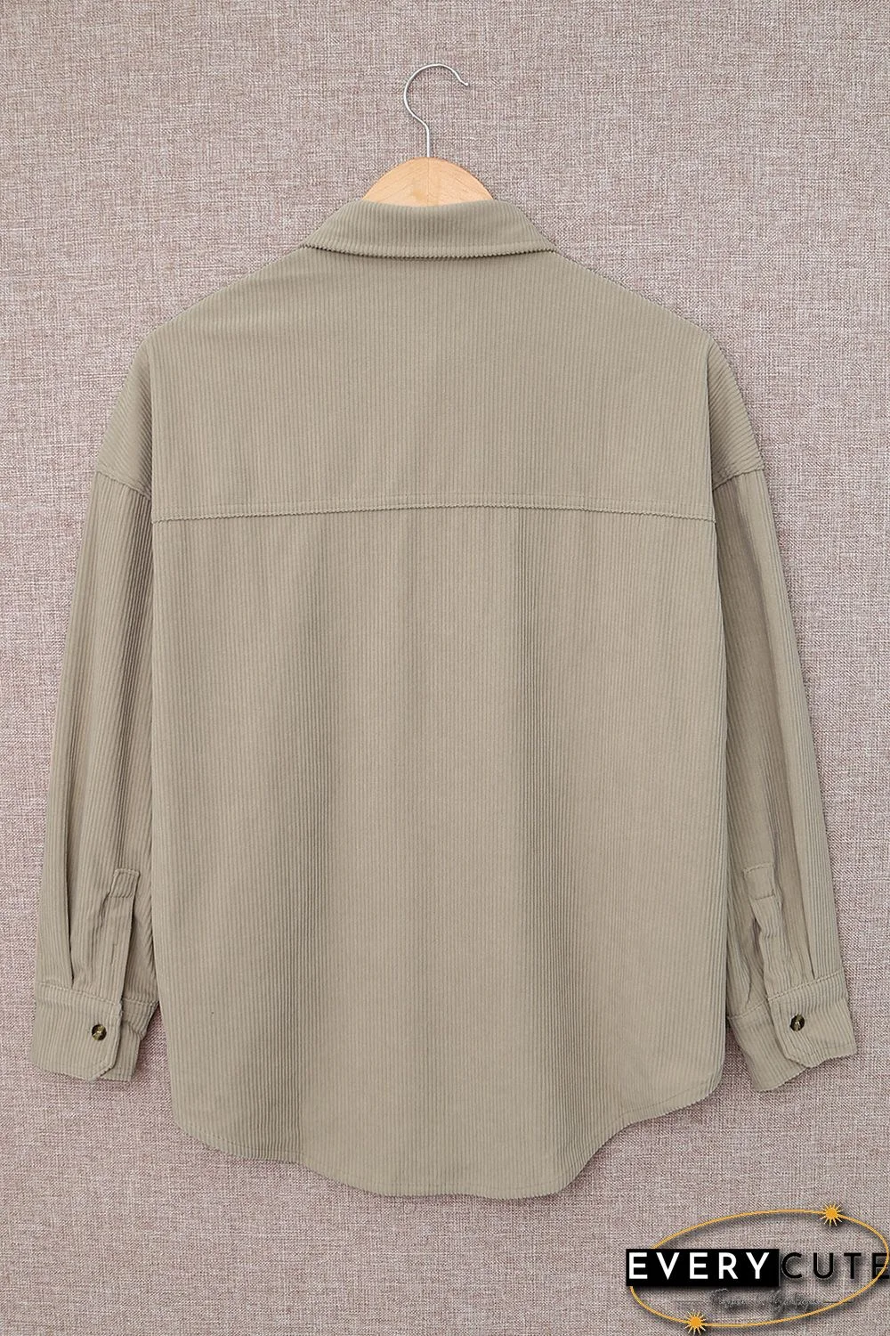 Khaki Corduroy Button Pocket Shirt