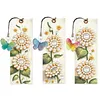 3Pcs DIY Pearl Diamond Painting Bookmark with Butterfly Pendant Diamond Art Bookmark Home Office Supplies Gift for Book Lovers