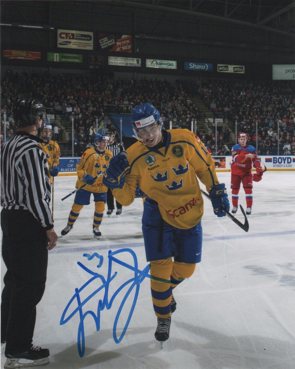 Team Sweden Johan Sodergran Signed Autographed 8x10 NHL Photo Poster painting COA A