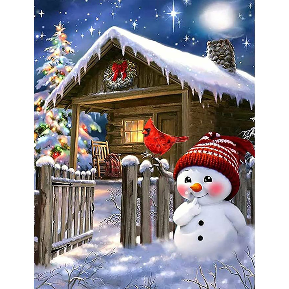 

Christmas Snowman - Round Drill Diamond Painting - 30*40CM, 501 Original