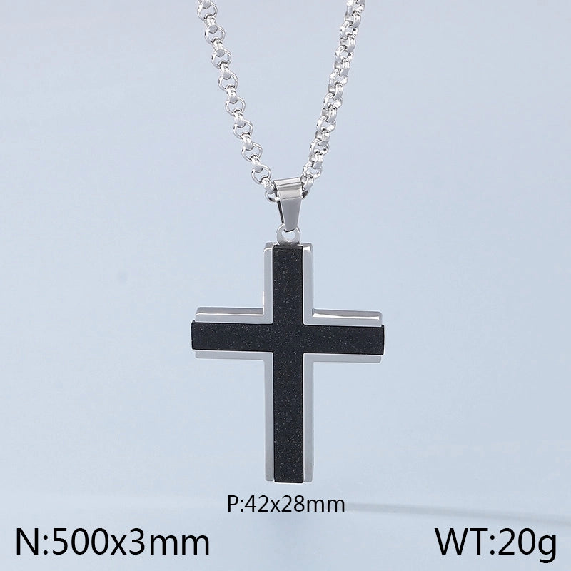 Personalized Creative Stainless Steel Cross Pendant Necklace