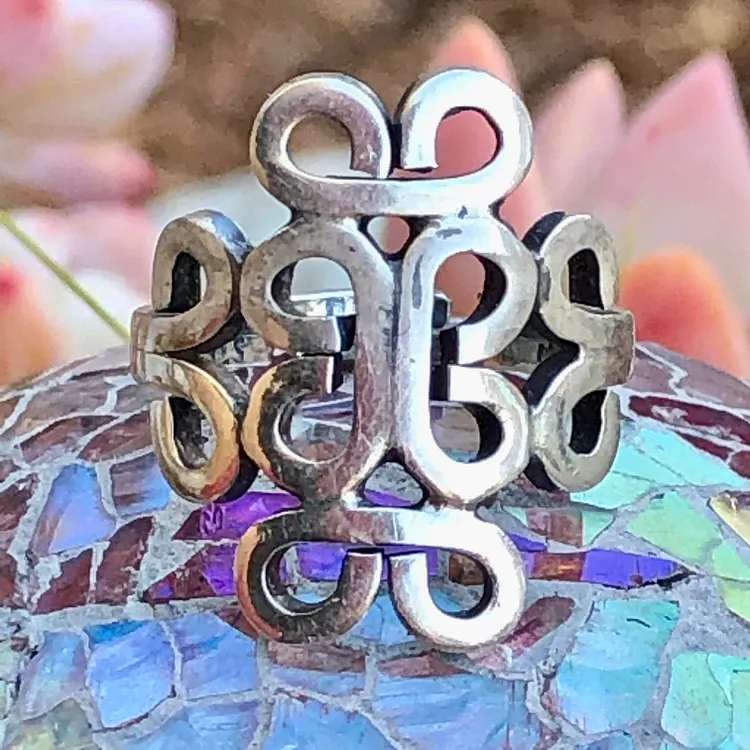 Taxco Mexico Sterling Silver Adjustable Ring