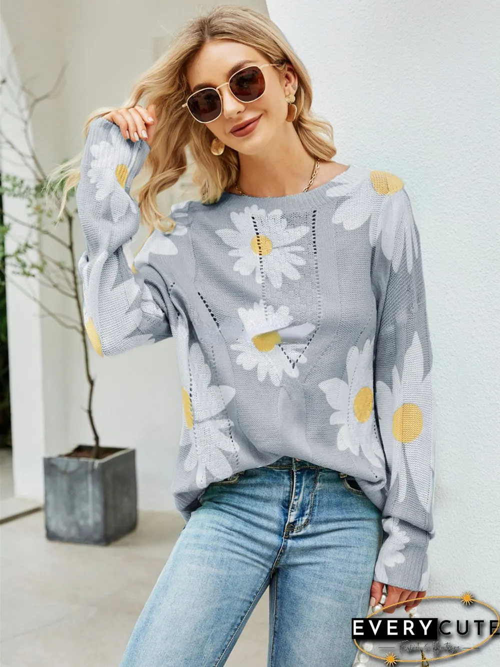 Autumn Winter New Loose Pullover Women's Round Neck Casual Knitted Sweater Fashion Street Women's Sweater Woman Sweaters