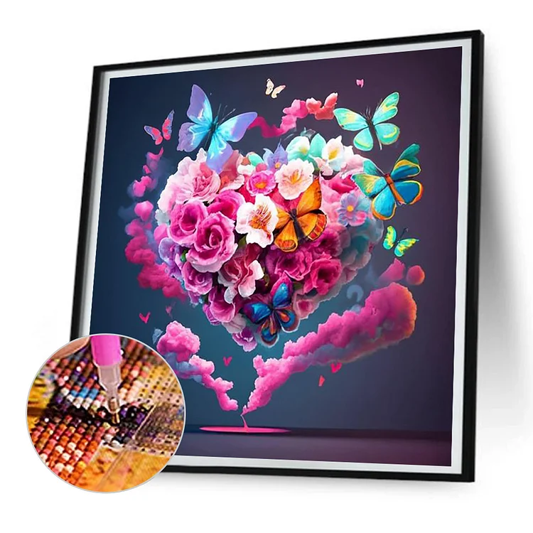 5D Diamond Art ~ Flowers #1 (30 x 30 cm) – Ponfel