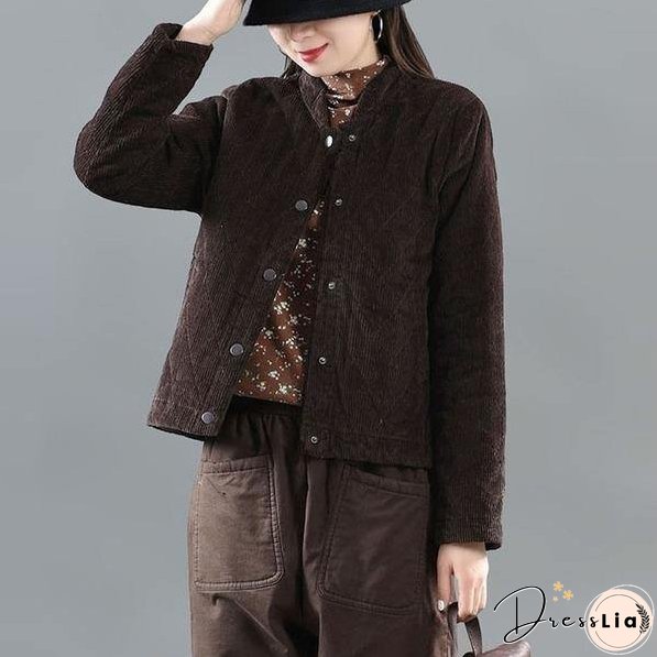 Thick Cotton Women Casual Jackets Outerwear Coats