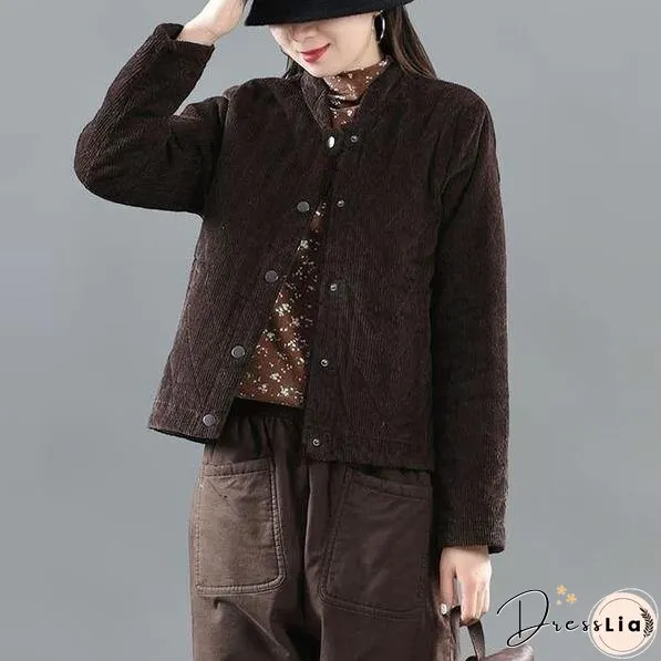 Thick Cotton Women Casual Jackets Outerwear Coats