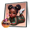 >SALE<5D DIY Full Round Drill Diamond Painting Cute Candy Girl Home Decor 30x30cm