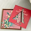 BUPU DESIGN Christmas Tree Shaped Wooden Puzzle Decorative Painting