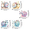 5Pcs DIY Snail Double Sided Special Shaped Diamond Painting Keychains