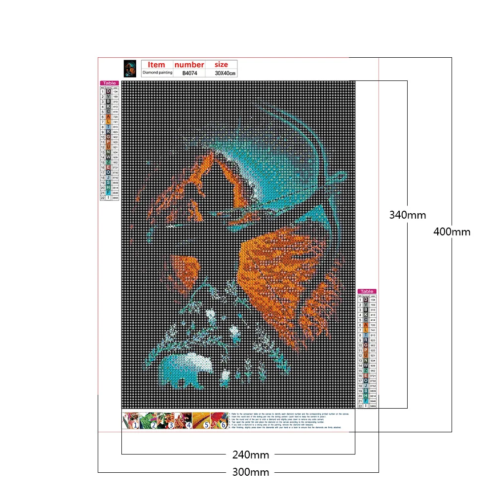 Diamond Painting - Full Round Drill - Princess Silhouett(30*40cm)