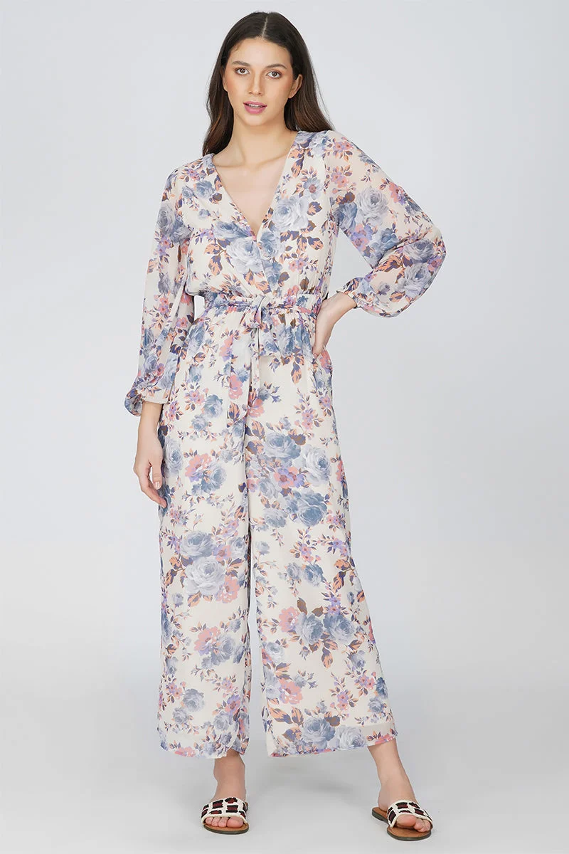 Lily White Floral Jumpsuit