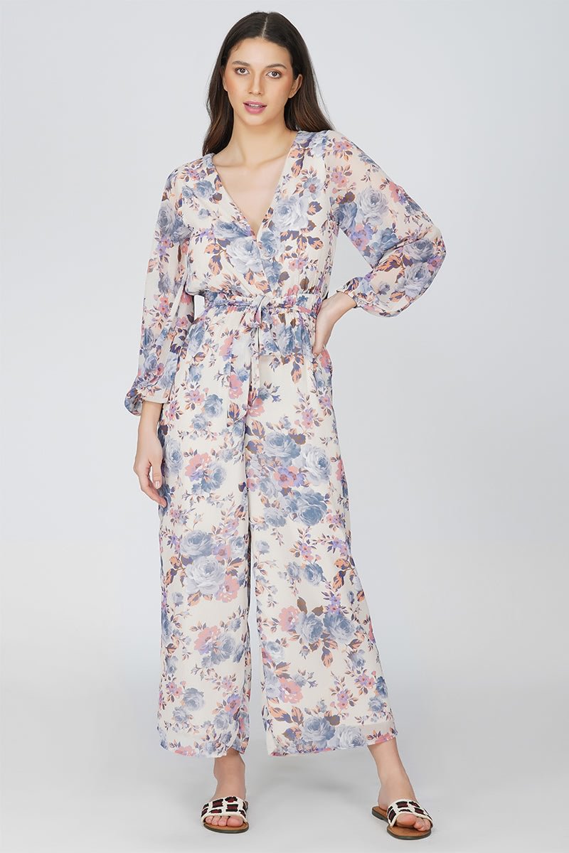 Lily White Floral Jumpsuit