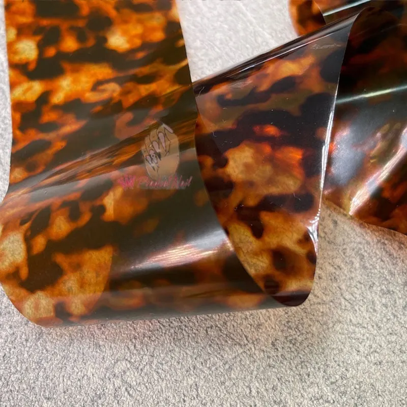 Tortoiseshell Amber Nails Tortoise Shell Nail Art Foil Leopard Pattern Transfer Decals Wraps Tips Stickers Manicure Decorations-Nail Inspo
