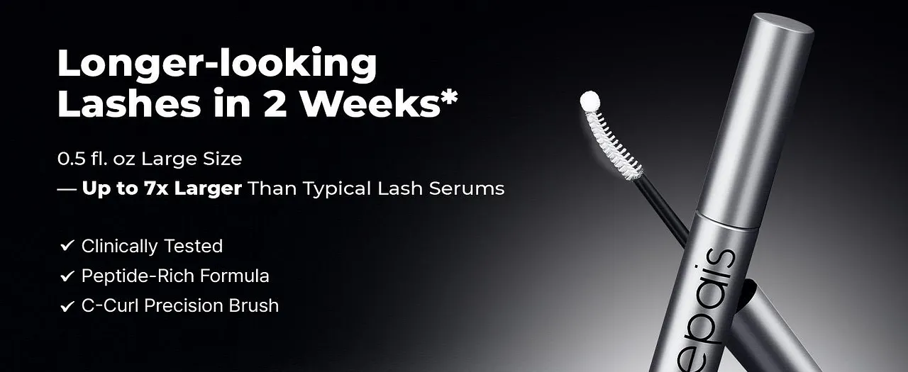 [EPAIS Official Shop] Essential Eyelash Growth Serum, Jumbo Size 0.5fl.oz - Safe & Gentle Lashes Care, Fuller, Thicker in 2 Weeks, Non-Prostaglandin