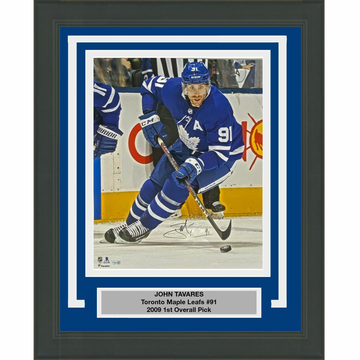 FRAMED Autographed/Signed JOHN TAVARES Maple Leafs 16x20 Photo Poster painting Fanatics COA Auto